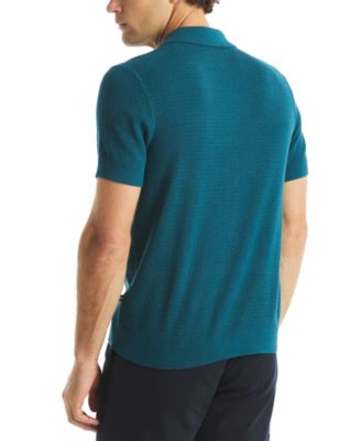 Men's Short Sleeve Button-Front Camp Sweater