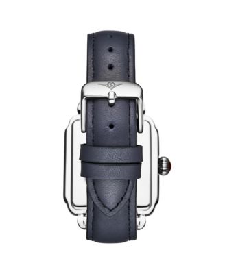 Elegant Women s Rectangular 35×47mm Dress Watch – Model 4060L.2, Silver Case, Blue Leather Strap, Crystal Bezel