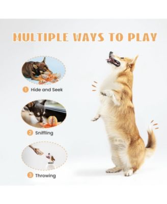 5-in-1 Orange Dog Enrichment Toys, 4 Orange Slices with a Peel Snuffle Mat for Treats Hunting Fun