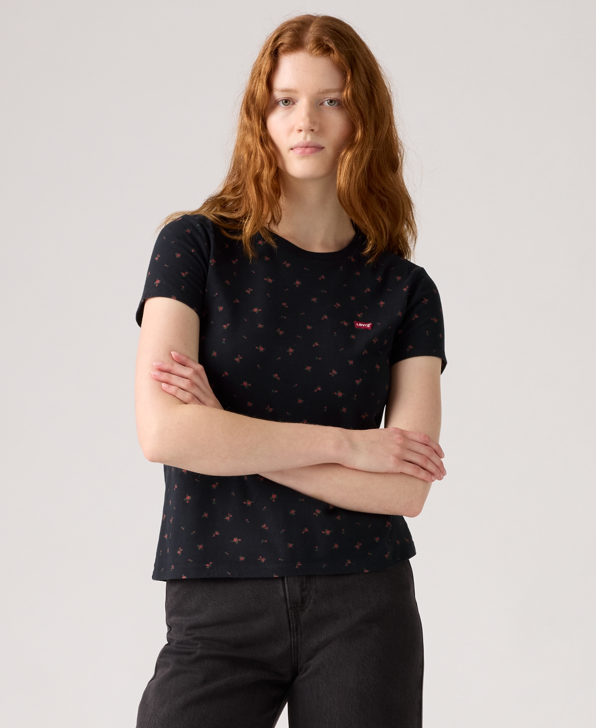 Levi's Women's The Perfect Crewneck Cotton T-shirt In Black
