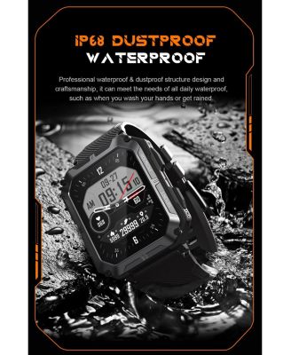 1.83'' Bluetooth Call Heart Rate Monitoring Information Push Smart Bracelet Outdoor Sports for Women Men -Orange