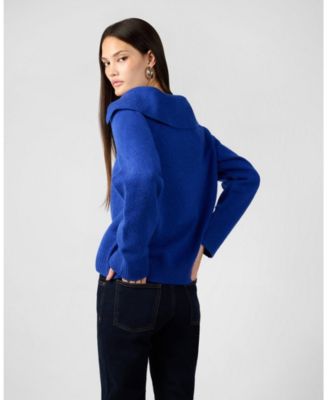 Women's Collar V Neck Sweater