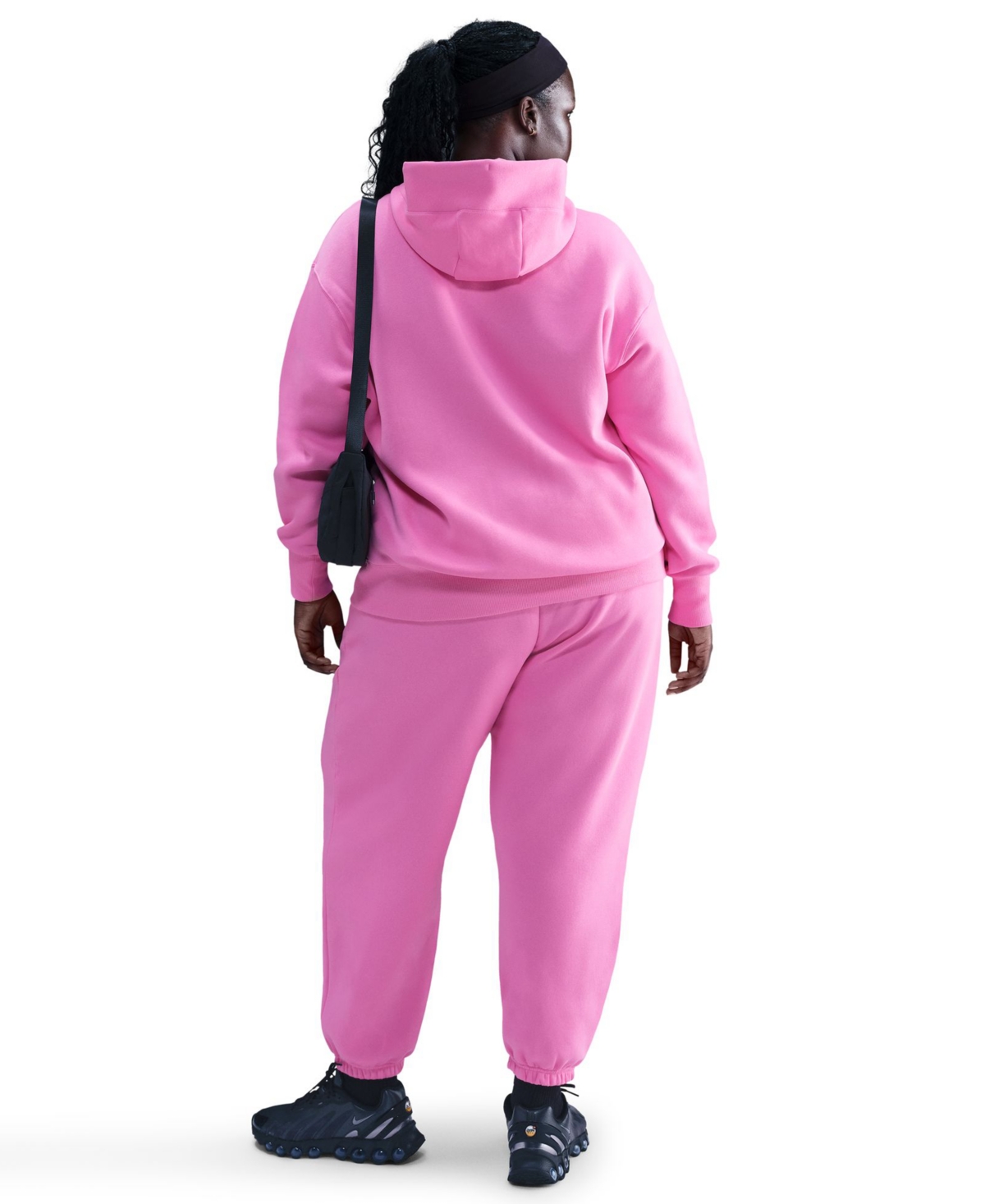 Nike Sportswear Plus Size Phoenix Fleece Oversized Pullover Hoodie In Pink