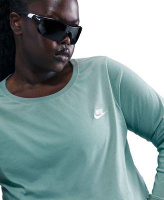 Plus Size Sportswear Club Long-Sleeve T-Shirt 