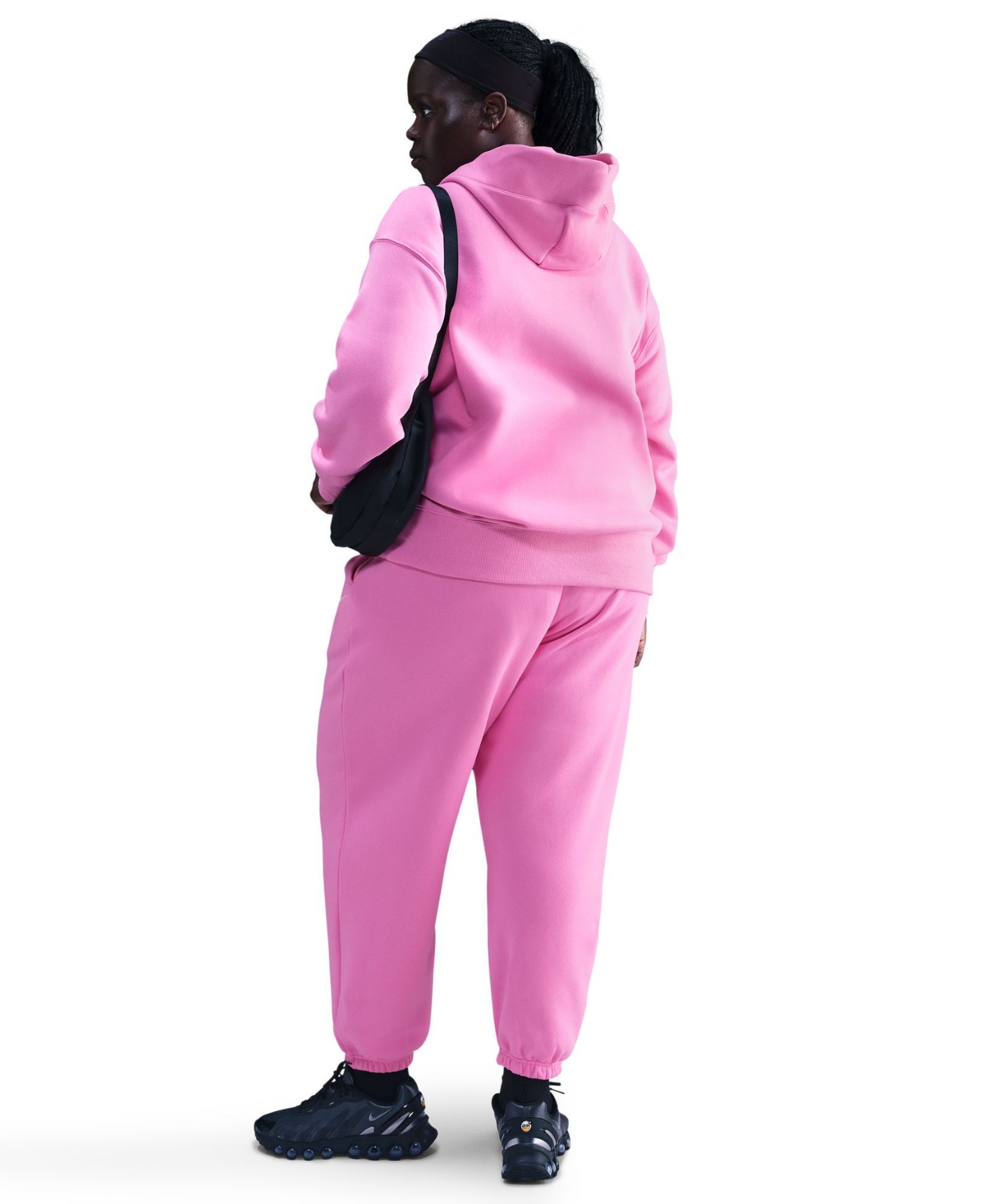 Nike Sportswear Plus Size Phoenix Fleece High-waist Oversized Sweatpants In Pink