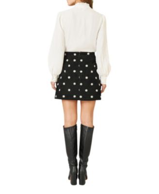 Women's Corduroy Daisy Mini Skirt