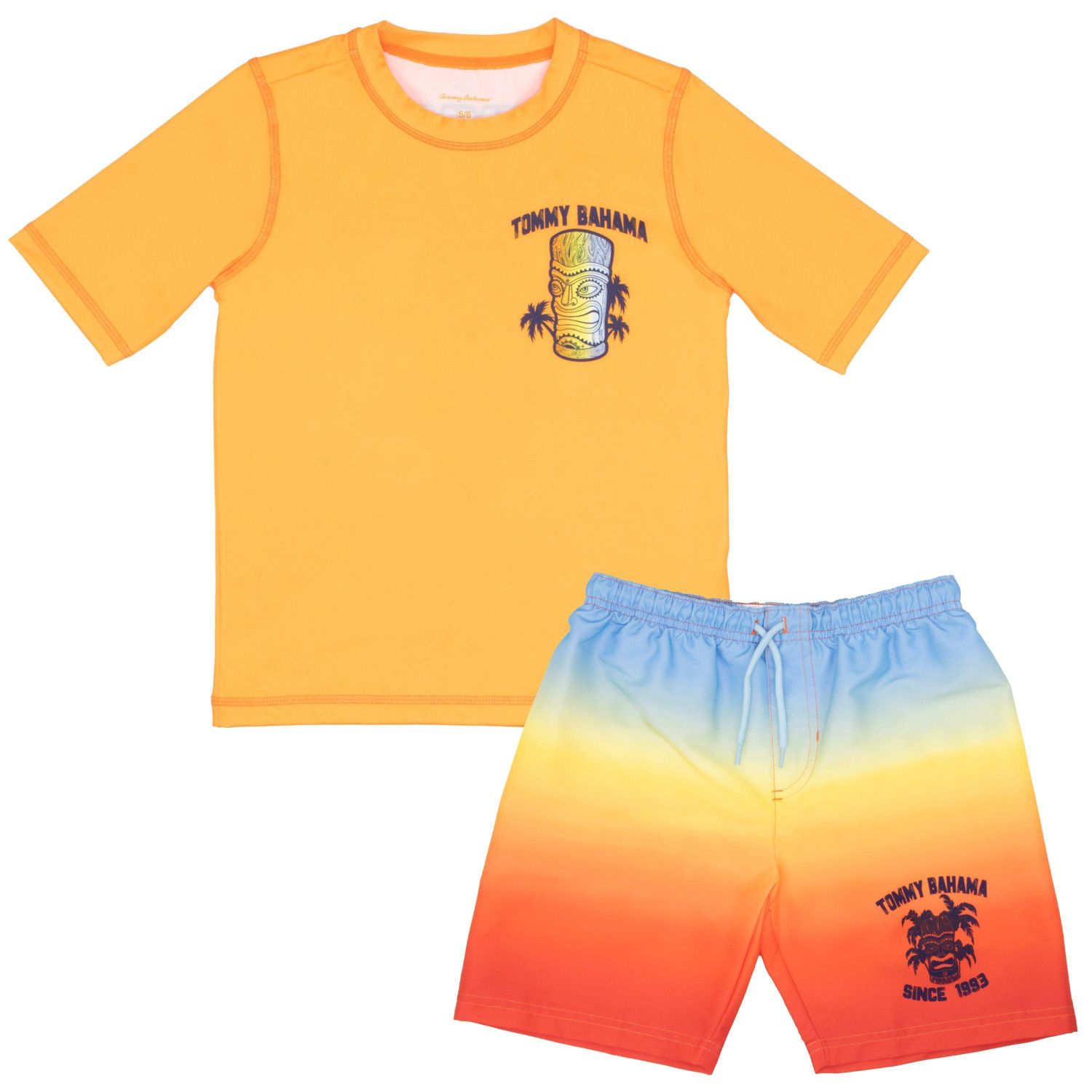 Big Boys Rash Guard and Swim Trunks 2-Piece Swimsuit Set