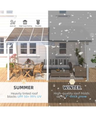 16'x12' Wall Mounted Gazebos Pergola