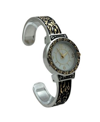 Antique Style Elegant Cuff Women Watch, Two Tone