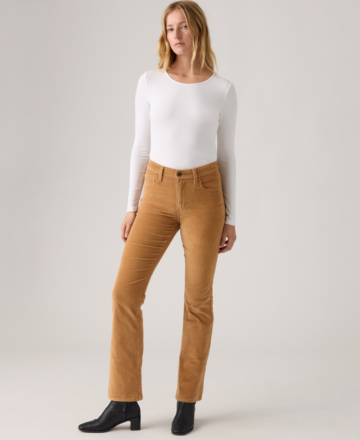 Levi's 725 High-waist Classic Stretch Bootcut Jeans In Brown