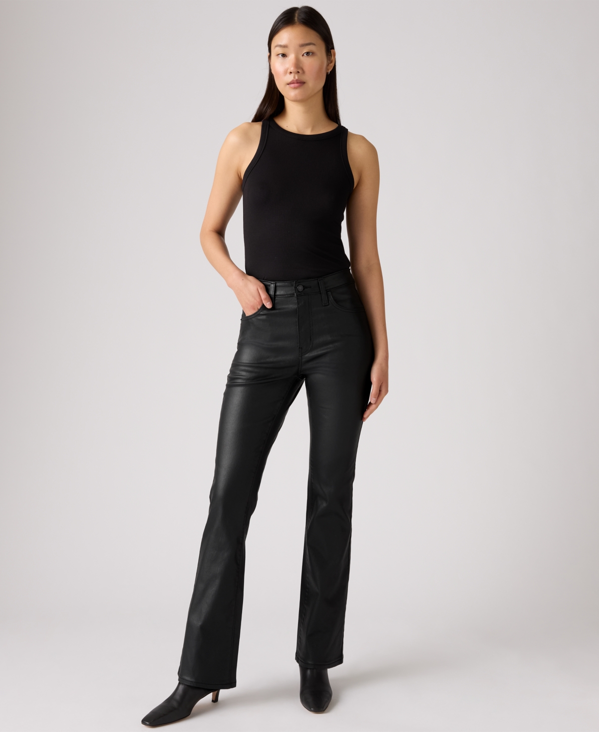 Levi's 725 High-waist Classic Stretch Bootcut Jeans In Black