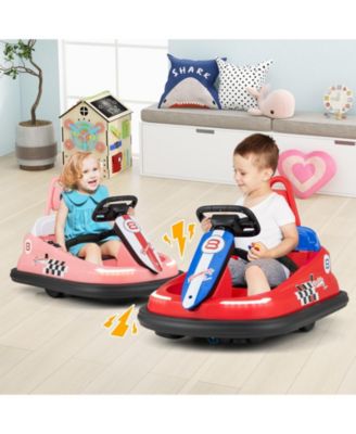 6V Kids Electric Bumper Car with 360° Spin and Dual Motors