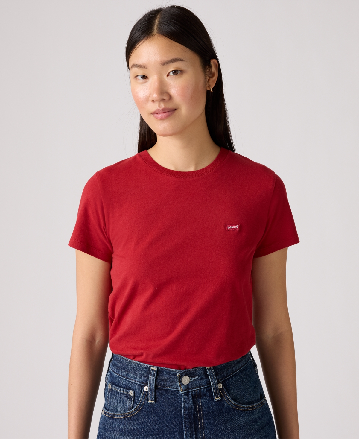 Levi's Women's The Perfect Crewneck Cotton T-shirt In Red