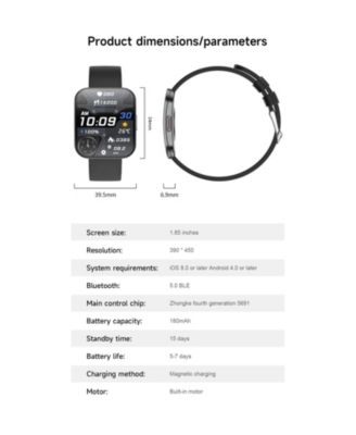 1.85" AMOLED Curved Screen Smart Watch Multifunctional With Bluetooth Voice Calling, Health, Sport Modes, IP68 for Women Men - Pink