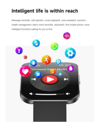 1.85" AMOLED Curved Screen Smart Watch Multifunctional With Bluetooth Voice Calling, Health, Sport Modes, IP68 for Women Men - Pink