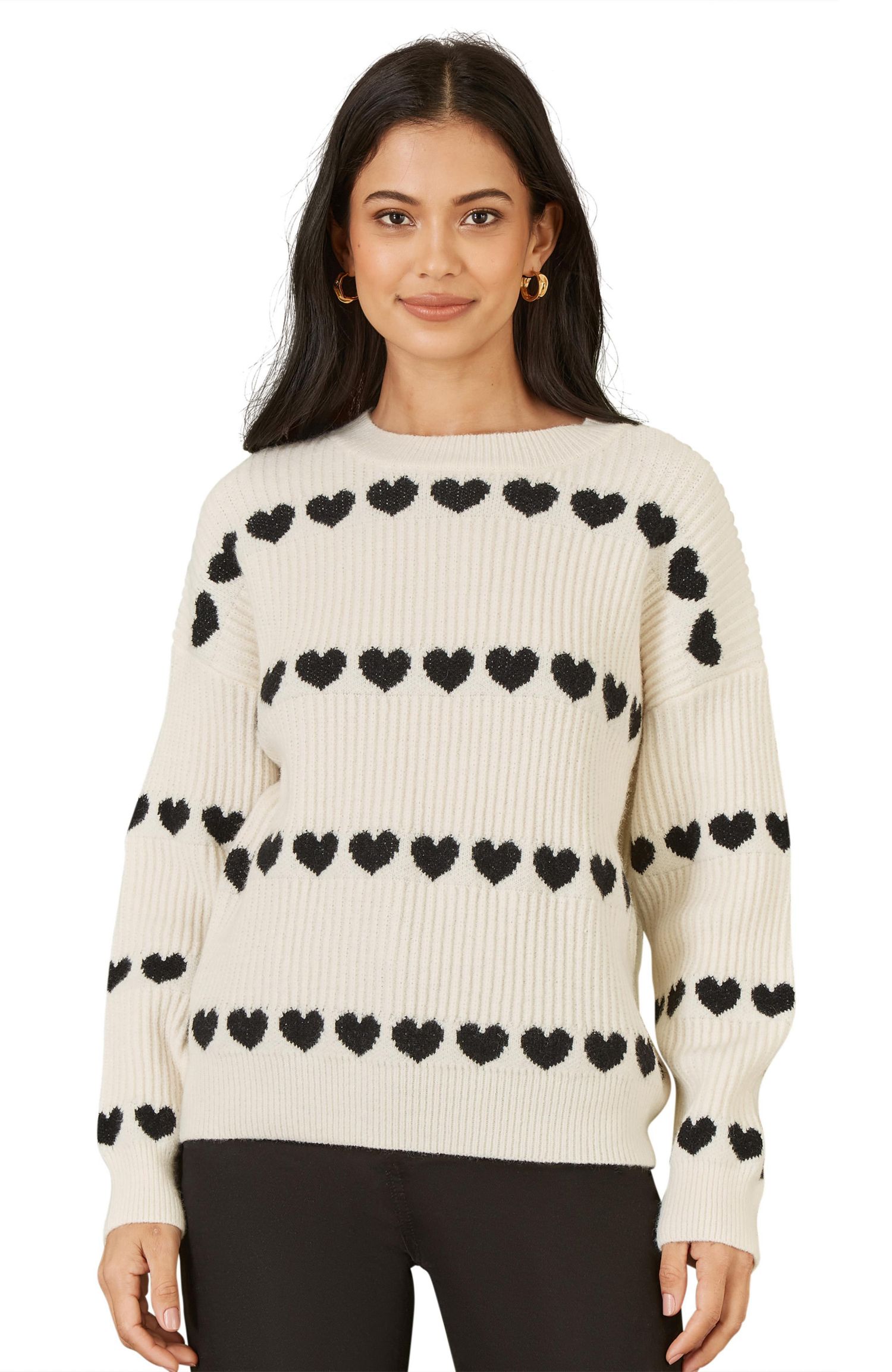 Women's Heart Stripes Jumper