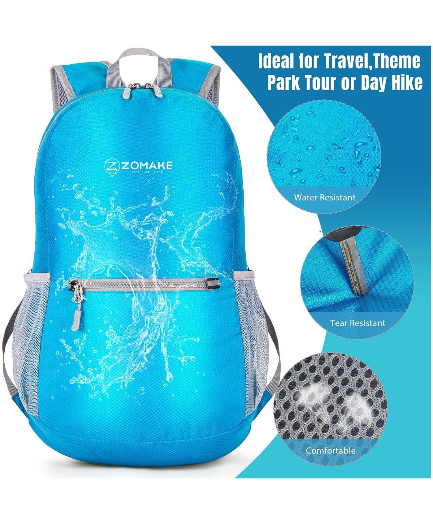 Ultra Lightweight Hiking Backpack 20L, Packable Small Backpacks Water Resistant Daypack for Women Men