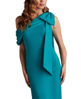 Women's Cassia Bow-Shoulder Crepe Gown
