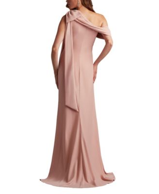 Women's Cassia Bow-Shoulder Crepe Gown