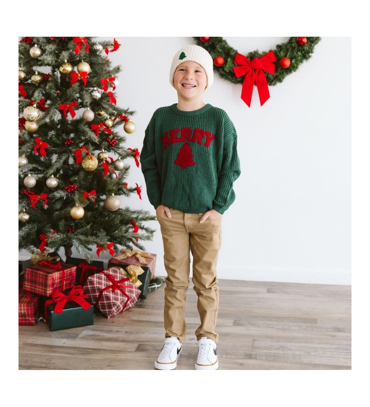 Sweet Wink Boys Tree Patch Christmas Beanie