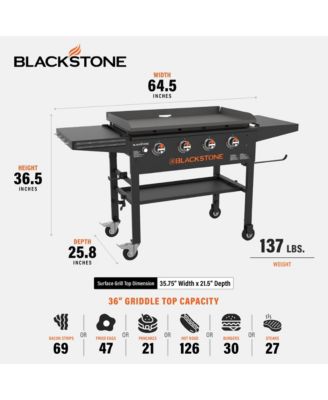 Omnivore 36 Inch 4 Burner Outdoor Propane Gas Grill with Side Shelves