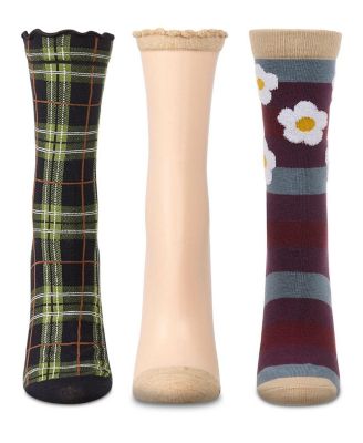 Women's 3 Pair Pack Fashion Crew Socks