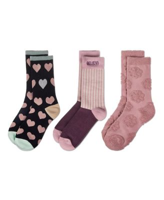 Women's 3 Pair Pack Fashion Crew Socks