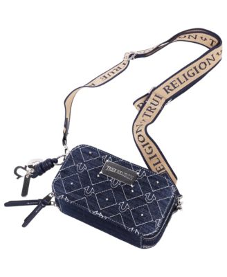 Studded Denim Camera Bag