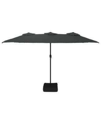 Garden Parasol Anthracite Polyester, Powder-Coated Iron