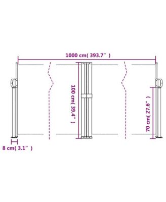 Retractable Side Awning Anthracite