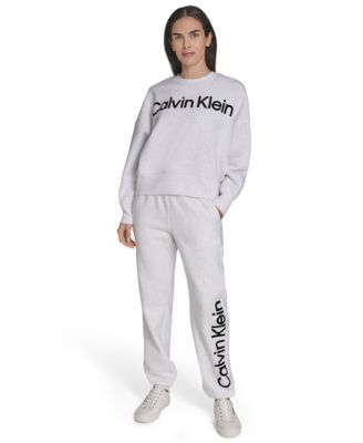 Calvin Klein - Women's Performance Flocked Logo Jogger Sweatpants
