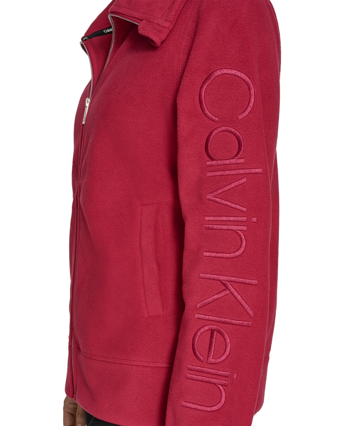 Calvin Klein Women's Active Tech Fleece Mock-Neck Jacket