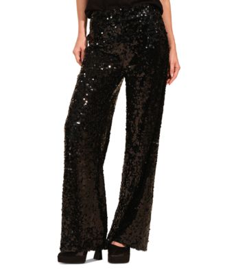 Isaac Mizrahi - Women's Sequin Wide Leg Pants