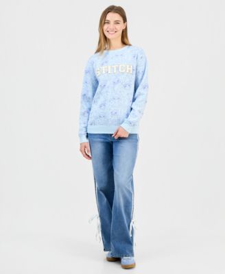 Juniors' Stitch Crewneck Sweatshirt