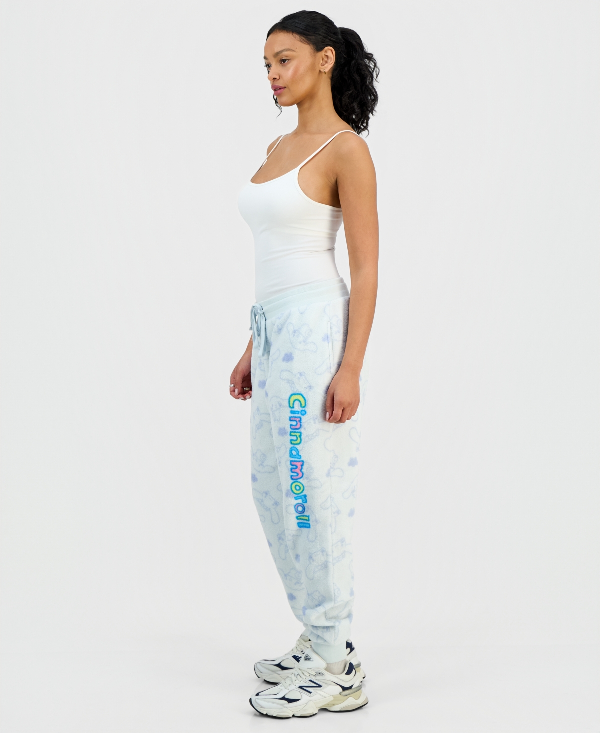 Love Tribe Juniors' Cinnamoroll Woobie Jogger Pants In Blue