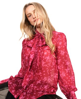 Isaac Mizrahi - Women's Long Sleeves Bow Top