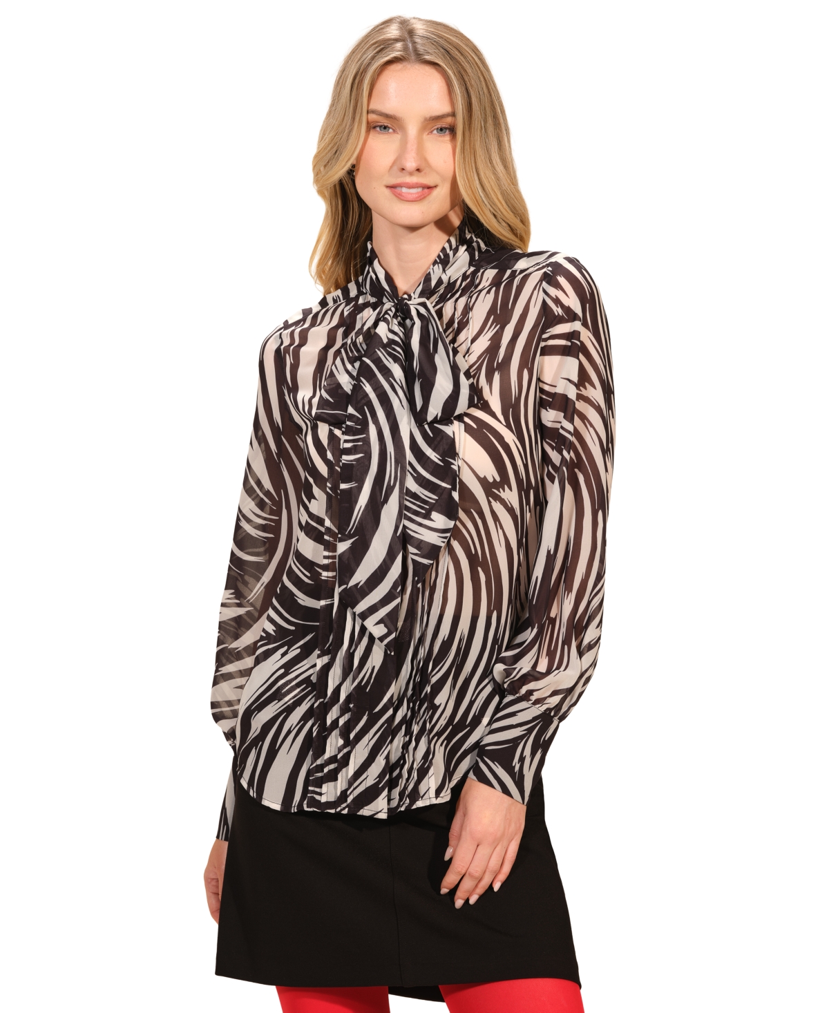 Isaac Mizrahi Women's Long Sleeves Bow Top