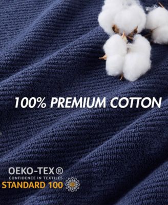 Diagonal Ribbed Cotton 6-Pc. Washcloths Set