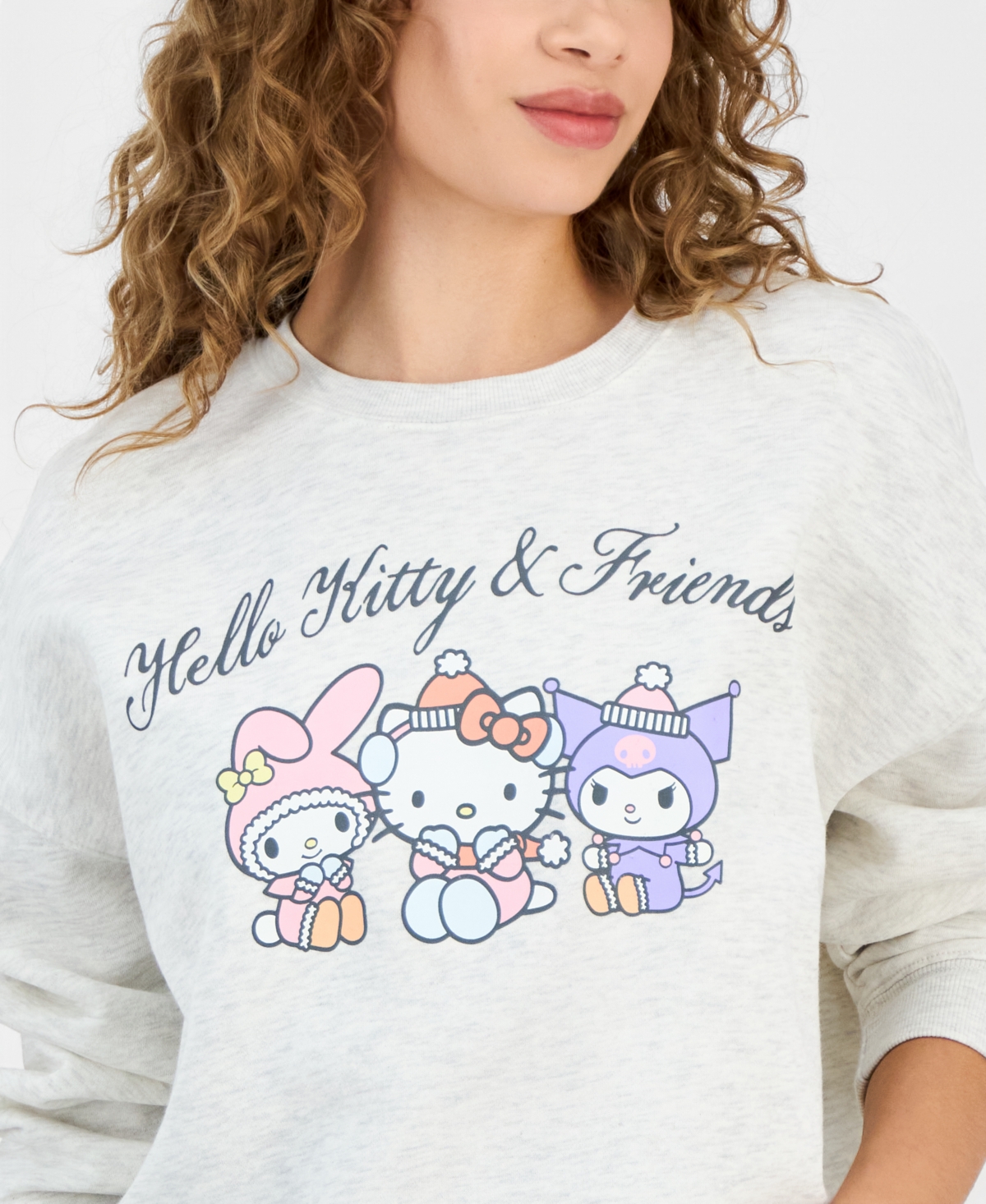 Grayson Threads, The Label Juniors' Hello Kitty & Friends Fleece Crewneck Sweatshirt
