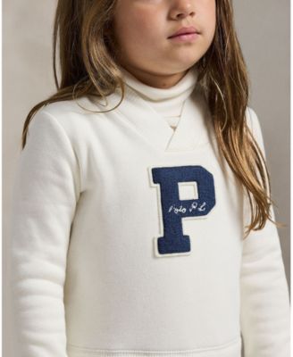 Girls' 2T-6X Letterman Long Sleeves Sweatshirt Dress