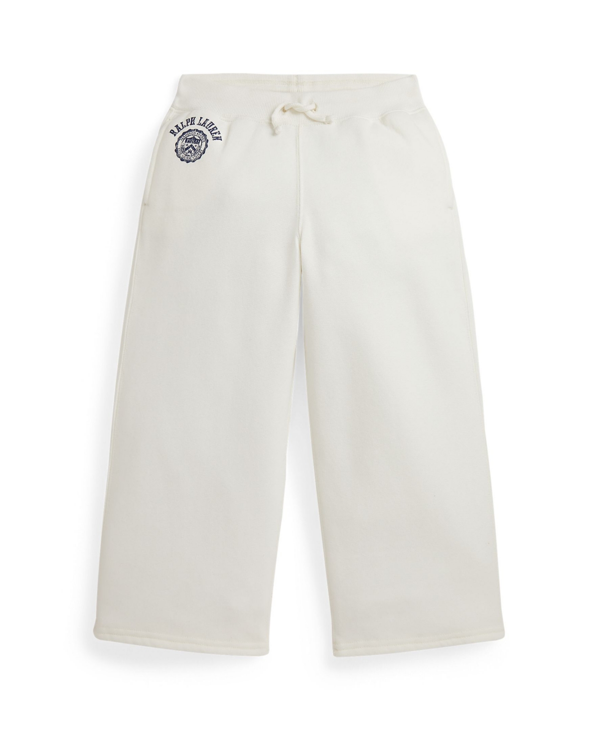 Polo Ralph Lauren Girls 2t-6x Logo Crest Wide-leg Pants In White