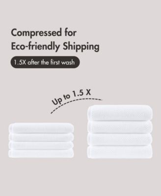 Diagonal Ribbed Cotton 4-Pc. Bath Towel Set