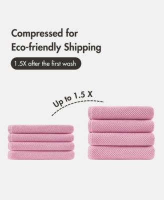 Diagonal Ribbed Cotton 4-Pc. Bath Towel Set