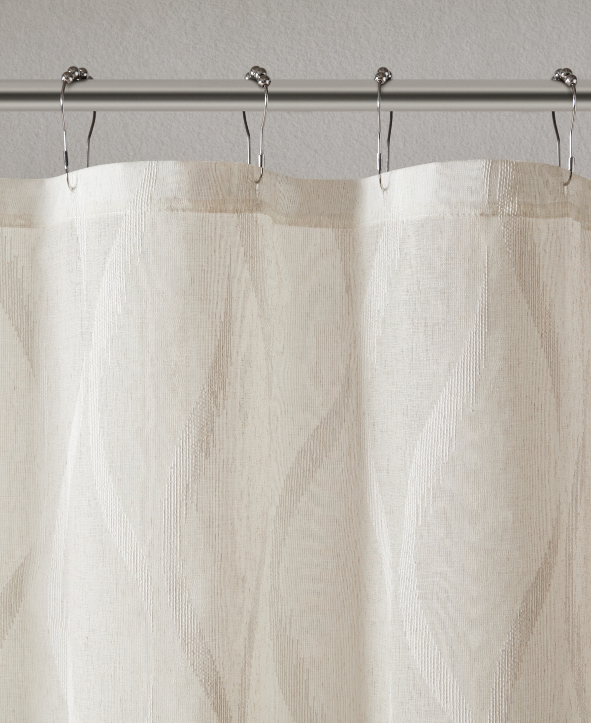 Madison Park Candice Sheer Shower Curtain, 72" X 72" In White