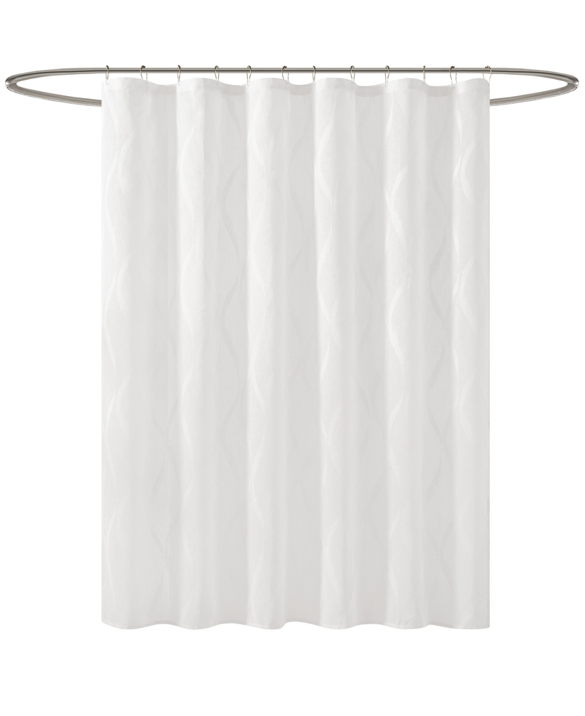 Madison Park Candice Sheer Shower Curtain, 72" X 72" In White