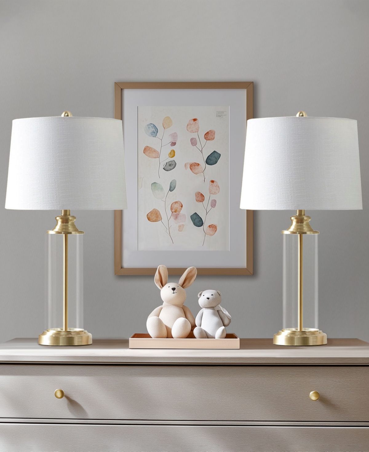 510 Design Clarity Glass Cylinder Table Lamp Set of 2