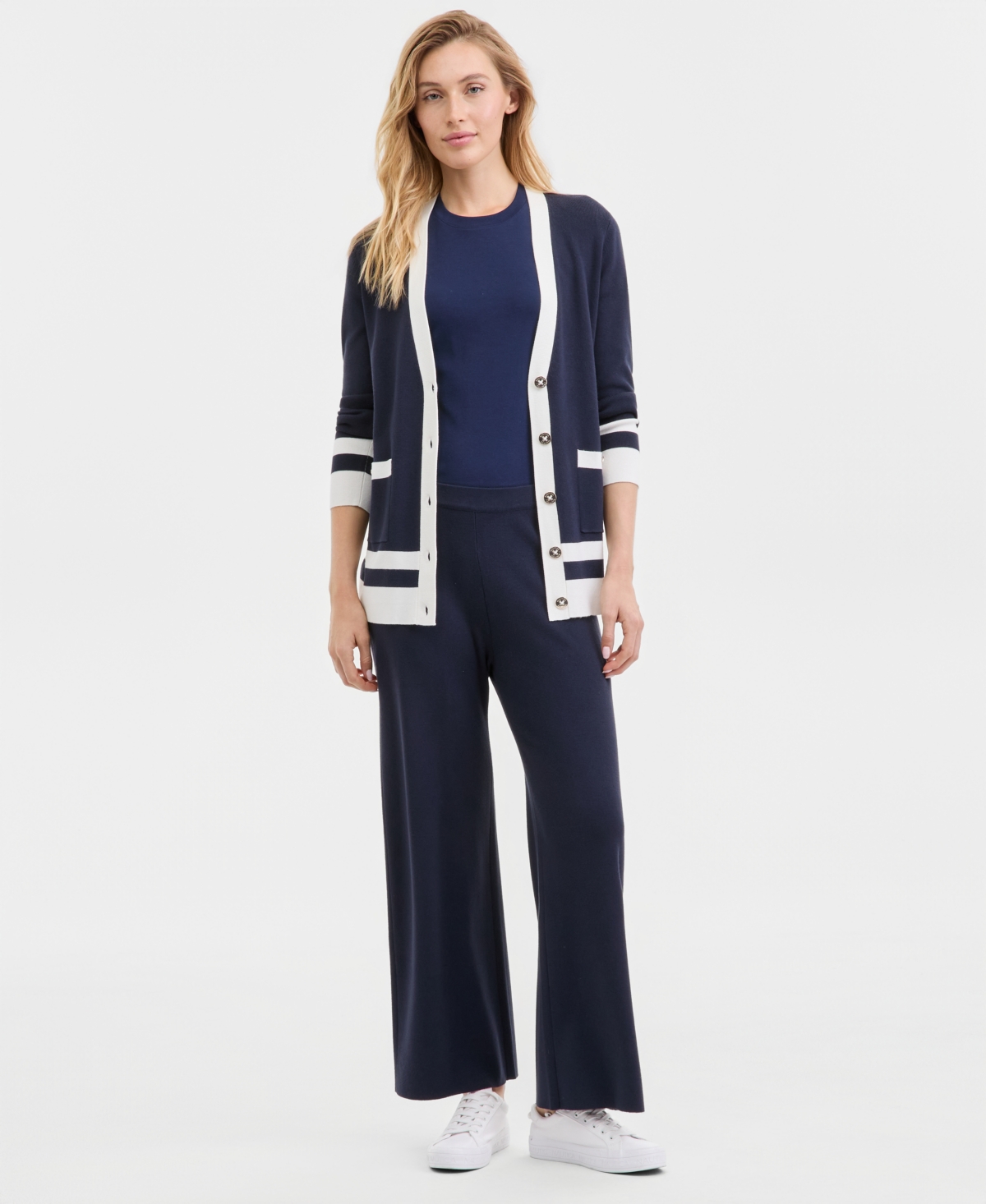 Nautica Jeans Women's Pull-On Wide-Leg Sweater Pants