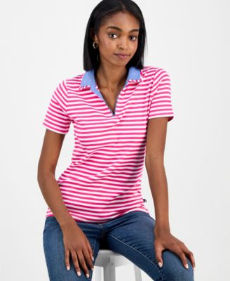 Women's Cotton Double-Collar Polo T-Shirt