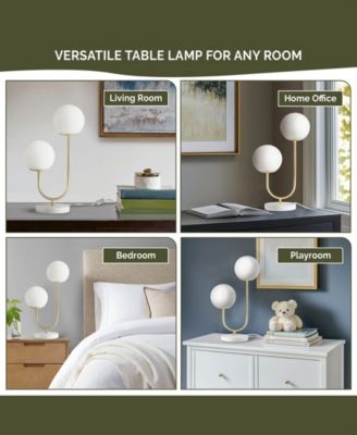 Zusa Metal 2-Light Globe Table Lamp