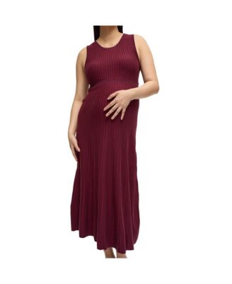 Maternity Ingrid + Isabel Seamless Striped Midi Sweater Dress